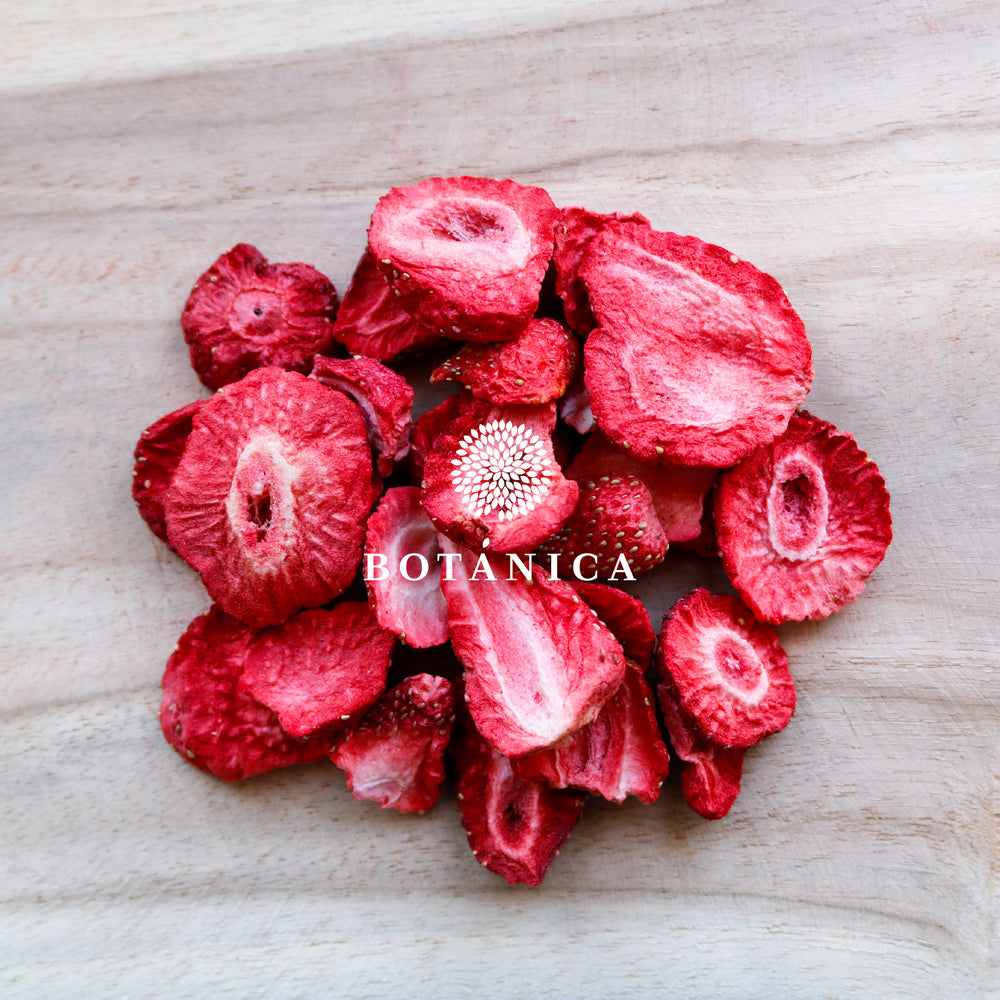 Fraises lyophilisées en tranches